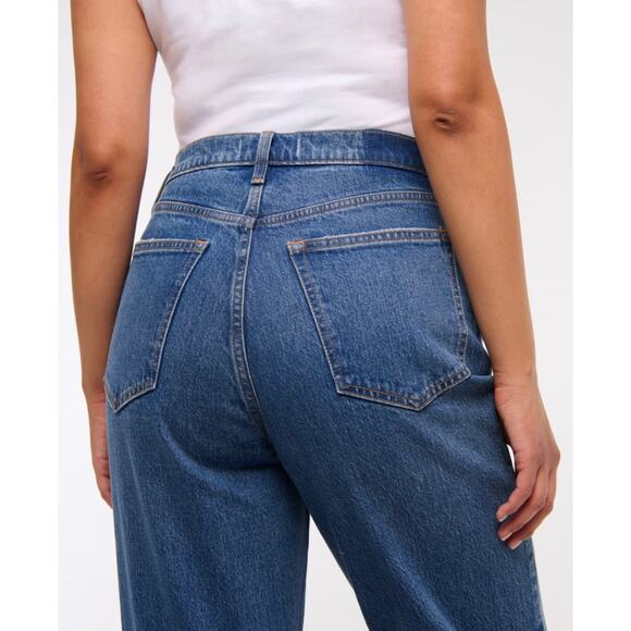 Abercrombie & Fitch 90’s Straight Ultra High Rise Jeans Medium Blue Size 26 / 2R - Picture 8 of 13